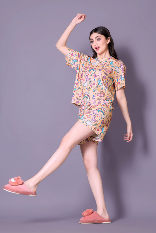 Women's Printed Top With Short (MARE P)