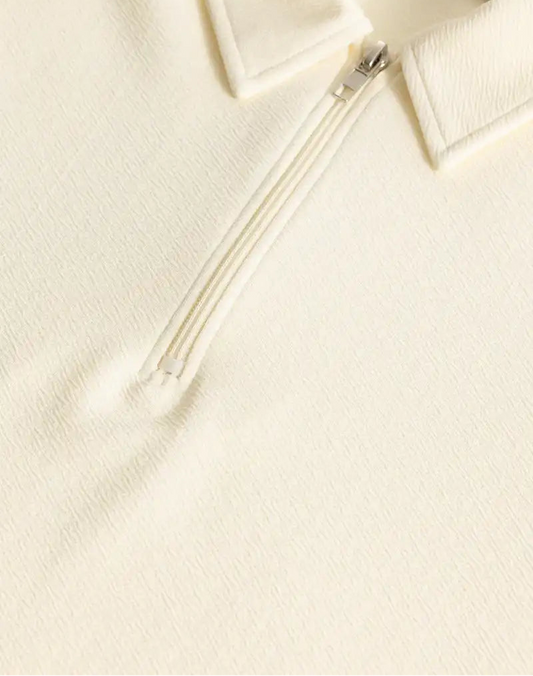 Men’s Half Sleeve Polo T-Shirt with Zip Collar