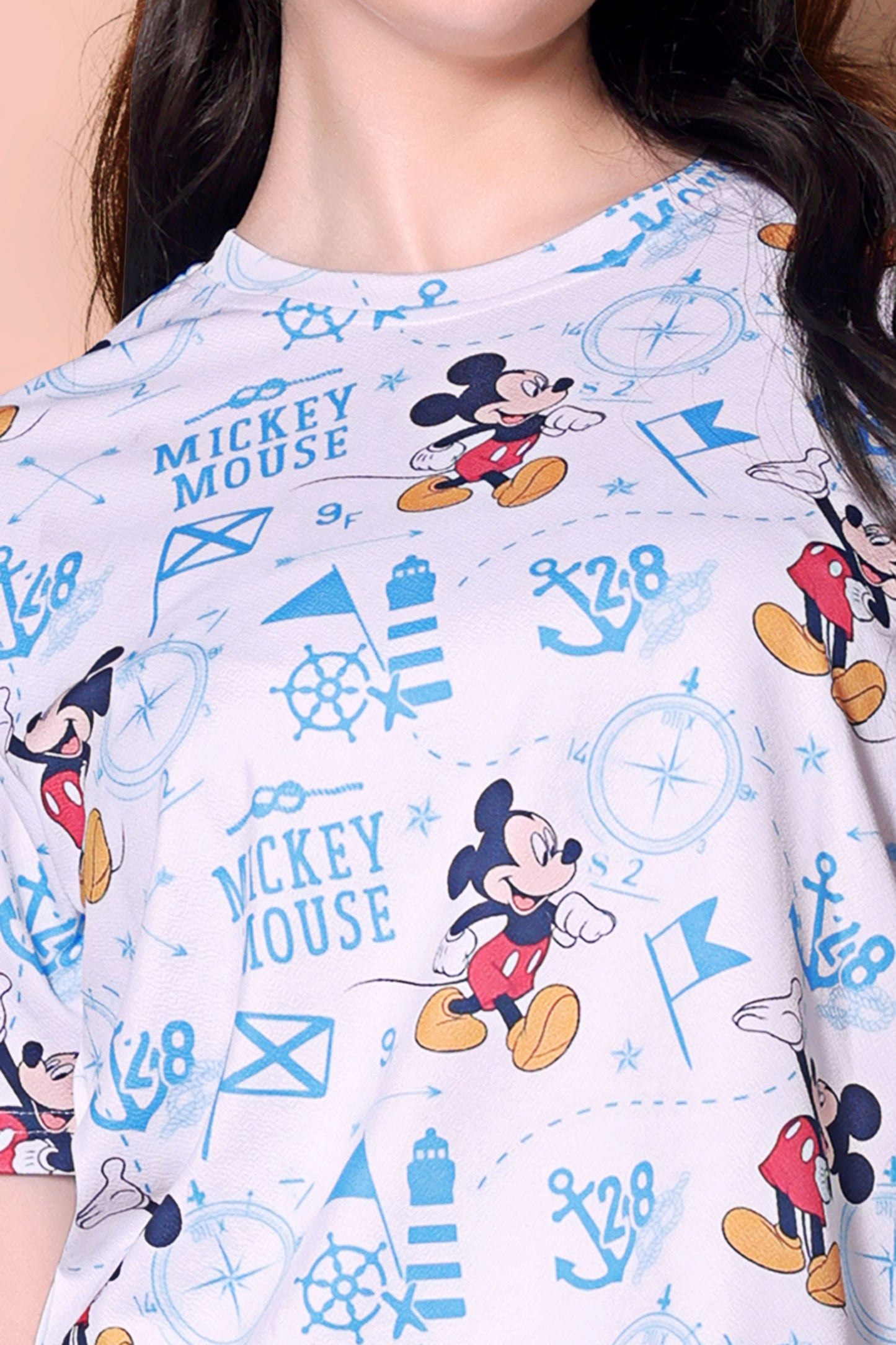Women's Printed Top With Short (MICKEY MOUSE)