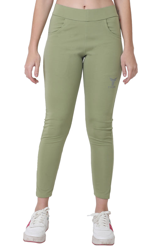 TYKUN Women Solid Track Pants (Pista)
