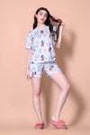 Women's Printed Top With Short (MICKEY MOUSE)