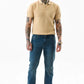 Men’s Textured Beige Polo T-Shirt