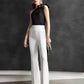 Women Regular Fit  Cotton Blend Trousers (White)
