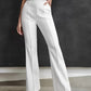 Women Regular Fit  Cotton Blend Trousers (White)