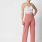 Women Regular Fit  Cotton Blend Trousers (peach)