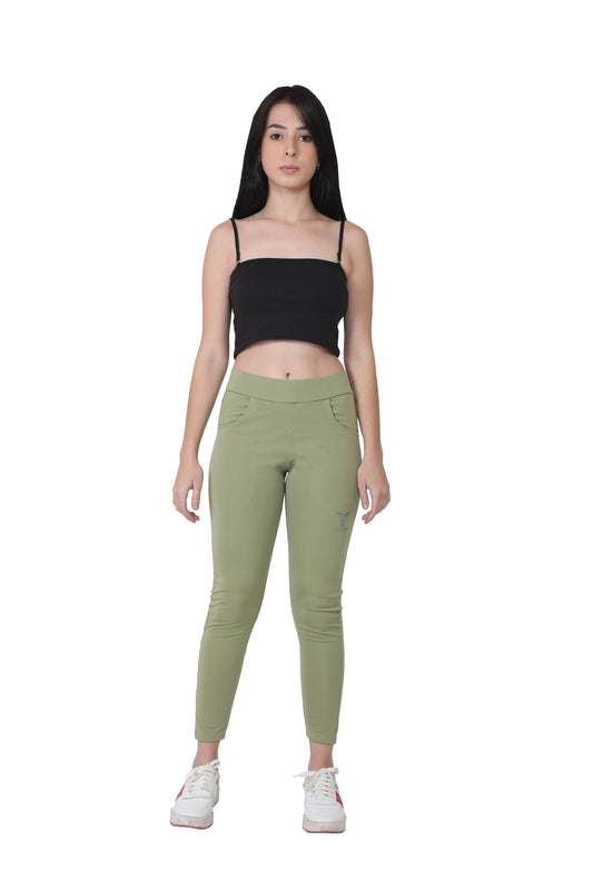 TYKUN Women Solid Track Pants (Pista)