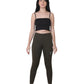 TYKUN Women Solid Track Pants (Olive)