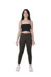 TYKUN Women Solid Track Pants (Olive)