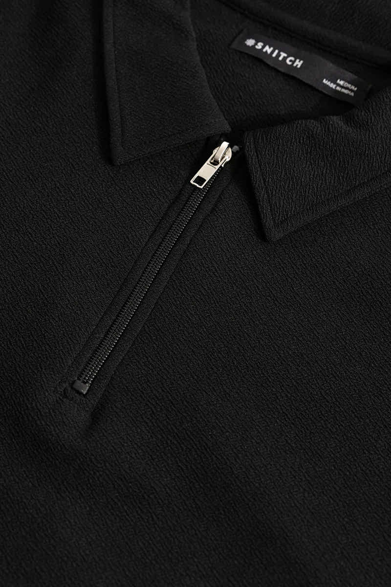 Men’s  Half Sleeve Polo T-Shirt with Zip Collar