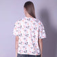 Drop Shoulder Women Cotton Blend Round Neck T-shirt (Minnie Mouse)
