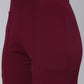Women Regular Fit  Cotton Blend Trousers (Maroon)
