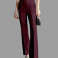 Women Regular Fit  Cotton Blend Trousers (Maroon)