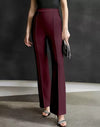 Women Regular Fit  Cotton Blend Trousers (Maroon)