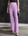 Women Regular Fit  Cotton Blend Trousers (Lavender)