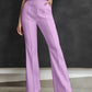 Women Regular Fit  Cotton Blend Trousers (Lavender)