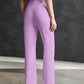 Women Regular Fit  Cotton Blend Trousers (Lavender)