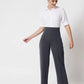 Women Regular Fit  Cotton Blend Trousers (Dark Grey)
