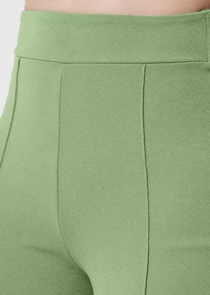 Women Regular Fit  Cotton Blend Trousers (Pista)