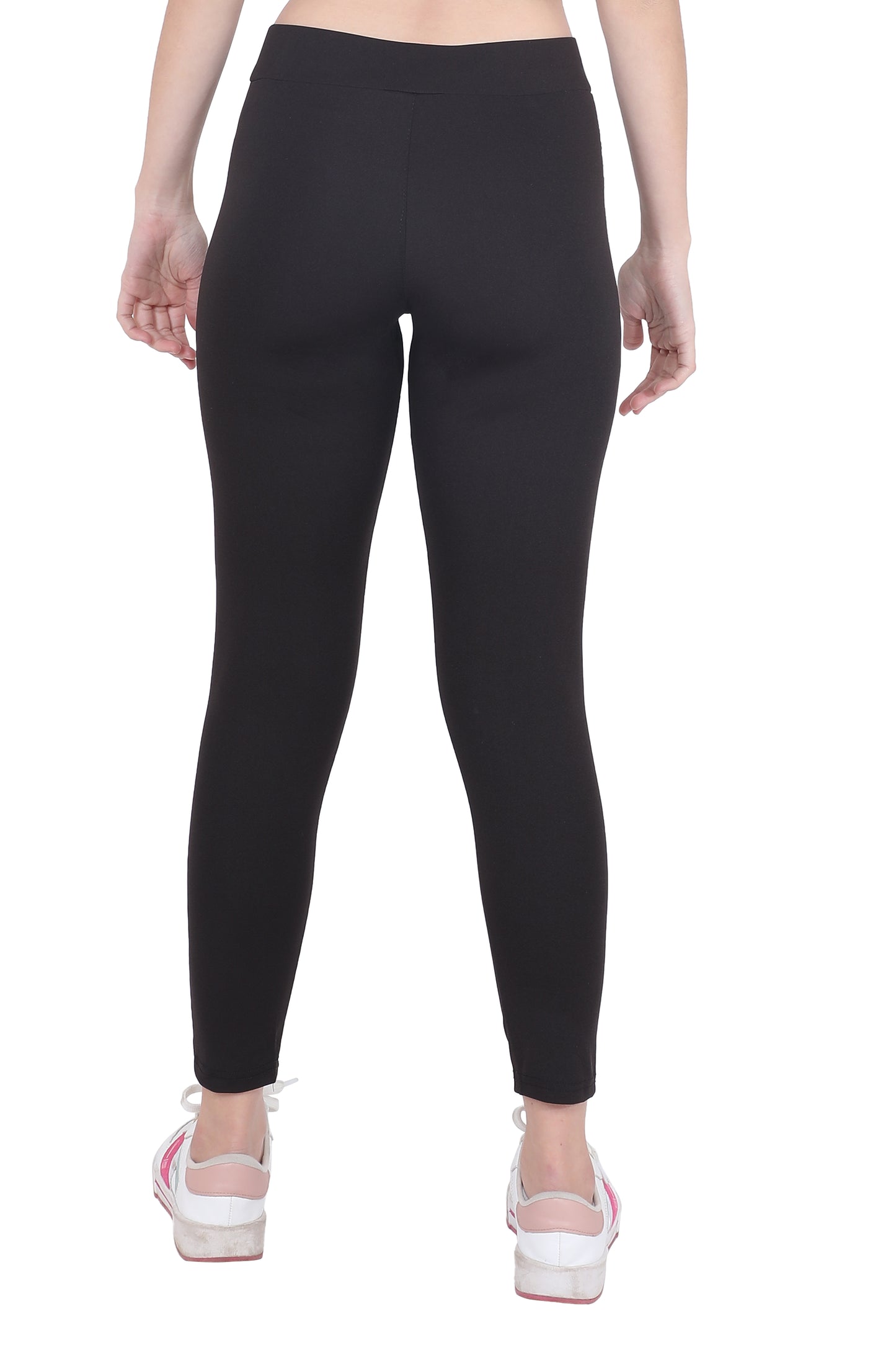 TYKUN Women Solid Track Pants (Black)
