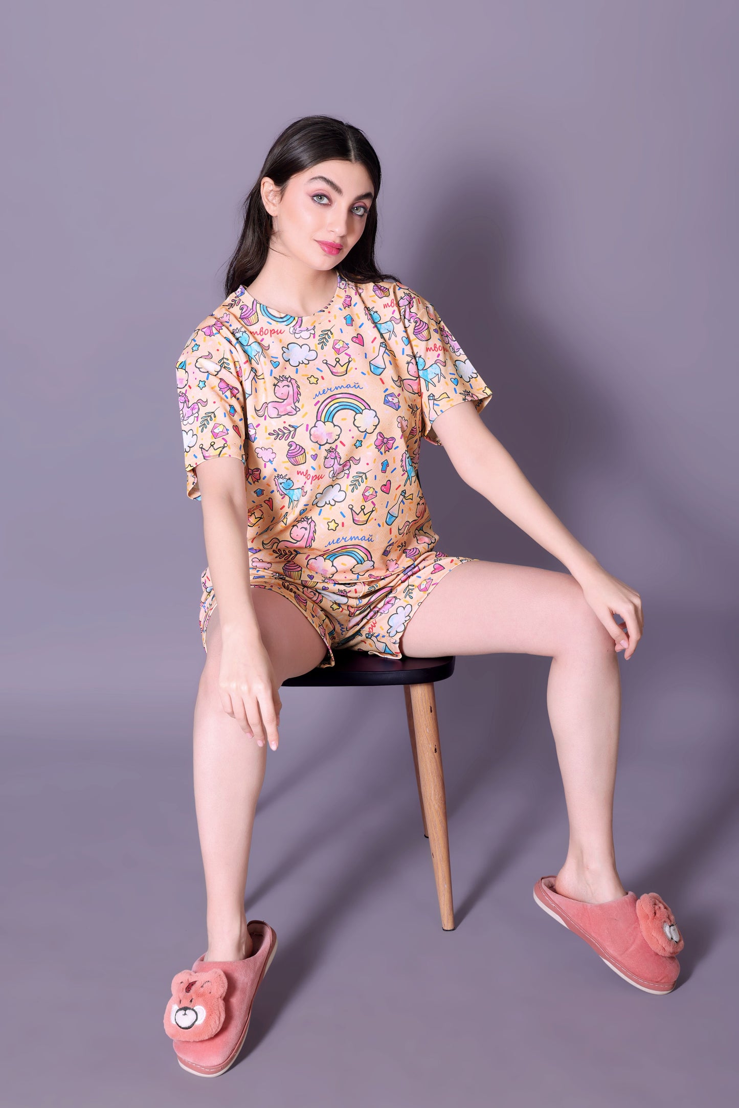 Women's Printed Top With Short (MARE P)