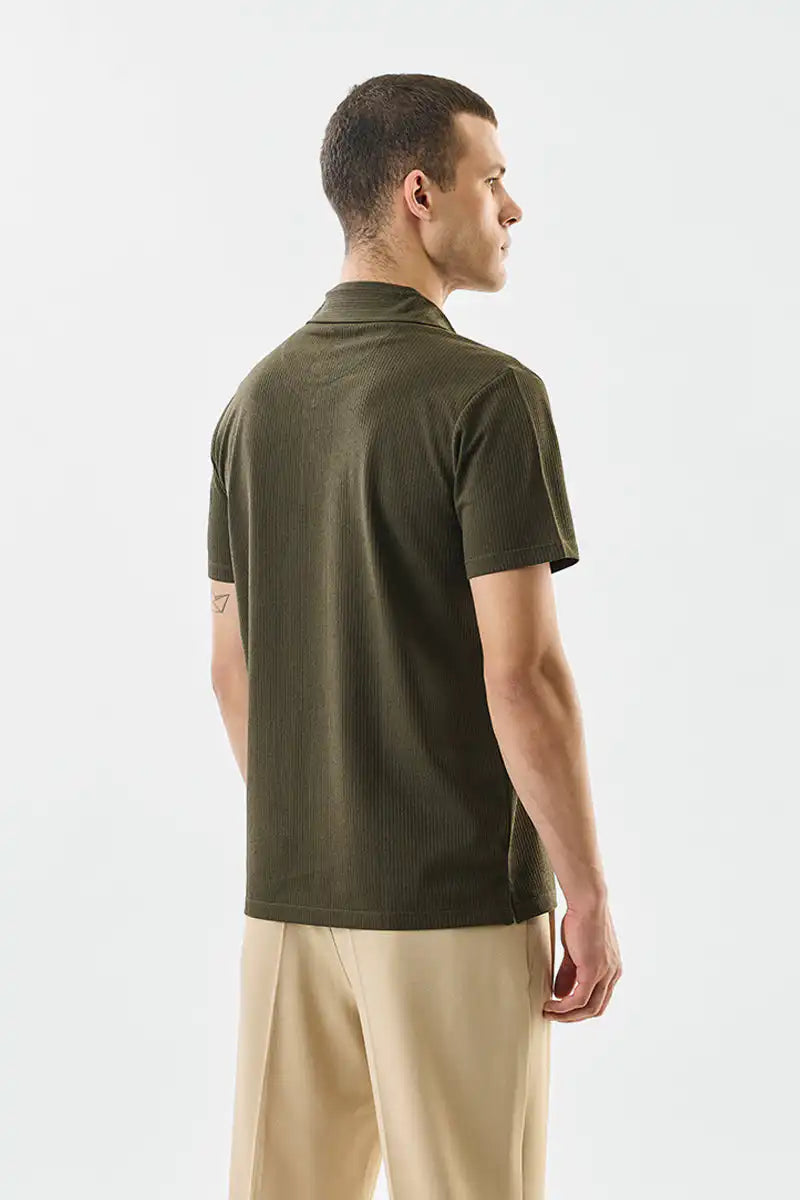 Snap Button Regular Fit Polo T-Shirt