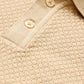 Men’s Textured Beige Polo T-Shirt