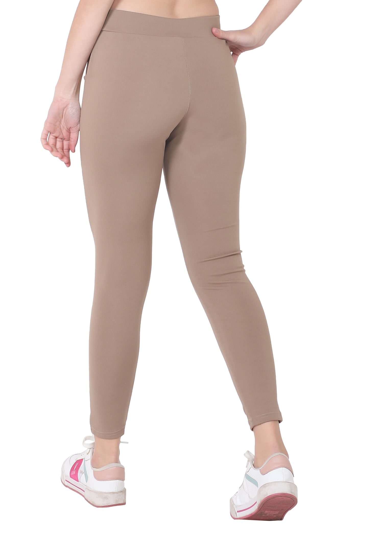 TYKUN Women Solid Track Pants (Chiku)