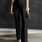 Women Regular Fit  Cotton Blend Trousers (Black)